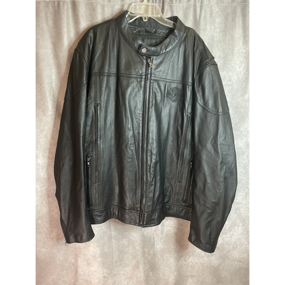 Harley-Davidson® Men's Spoiler Leather Jacket Black Size 4XL